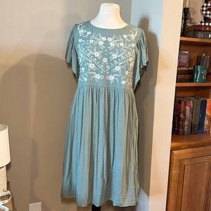 Polagram sage colored dress